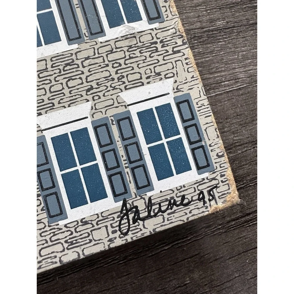 1991 The Cat's Meow Governor Snyder Mansion Series IX Signed Faline Shelf Sitter